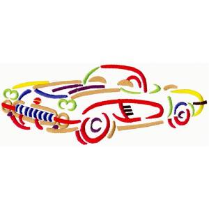 Picture of Abstract Car Machine Embroidery Design