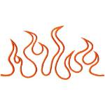 Picture of Flame Outline Machine Embroidery Design