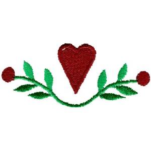 Picture of Heart Motif Machine Embroidery Design