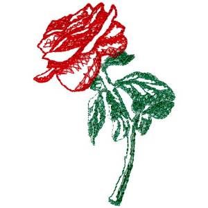 Picture of Rose Appliqué Machine Embroidery Design
