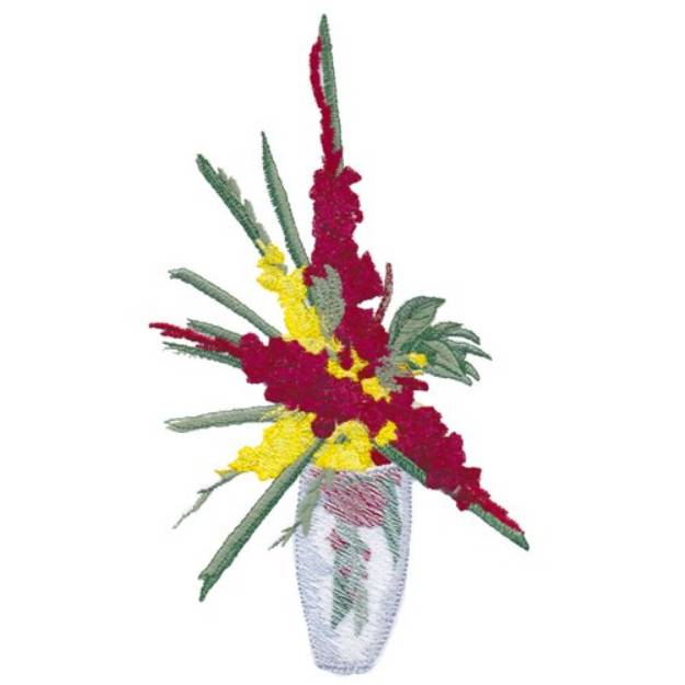 Picture of Gladiolus Arrangement Machine Embroidery Design
