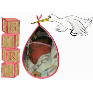 Picture of Baby Girl Applique Machine Embroidery Design