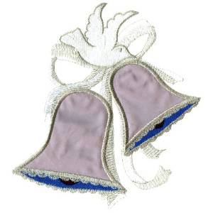 Picture of Applique Wedding Bells Machine Embroidery Design