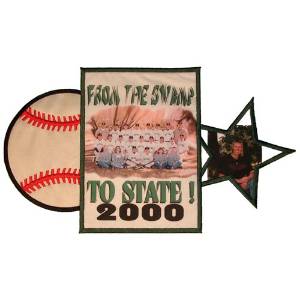 Picture of Baseball Frame Machine Embroidery Design