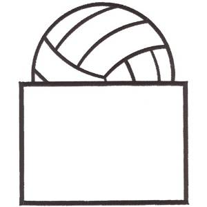 Picture of Volleyball Frame Machine Embroidery Design