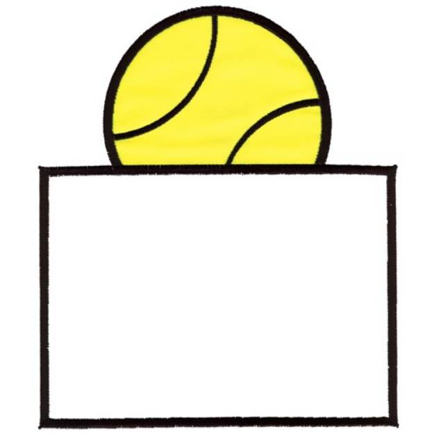 Picture of Tennis Frame Machine Embroidery Design