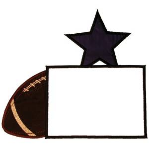 Picture of Football Frame Machine Embroidery Design