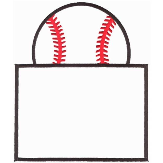Picture of Baseball Frame Machine Embroidery Design