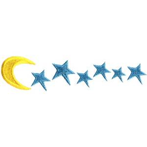 Picture of Star and Moon Border Machine Embroidery Design