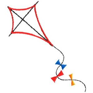 Picture of Kite Outline Machine Embroidery Design