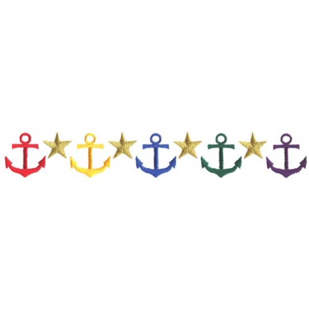 Picture of Anchors Machine Embroidery Design