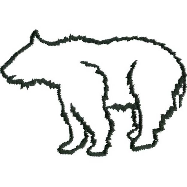 Picture of Bear Outline Machine Embroidery Design