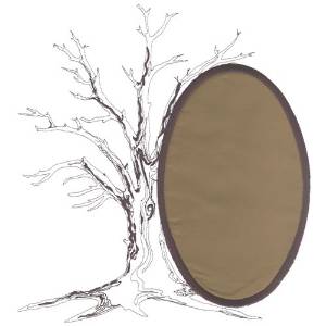 Picture of Tree Oval Appliqué Machine Embroidery Design