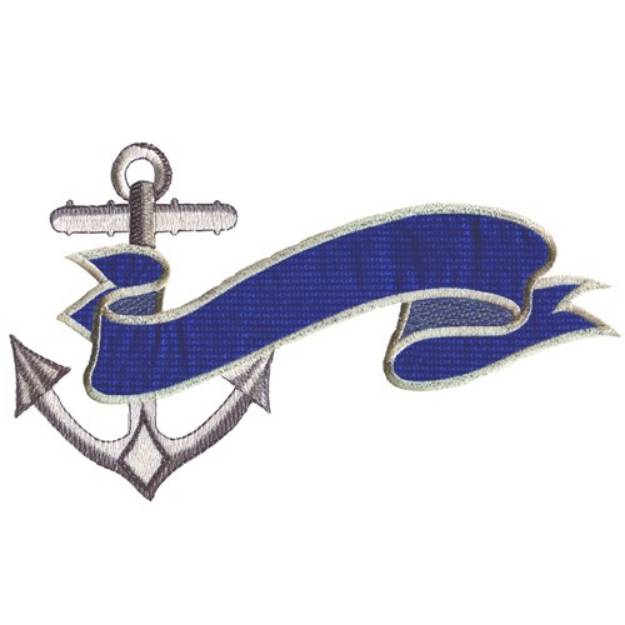 Picture of Anchor Applique Banner Machine Embroidery Design