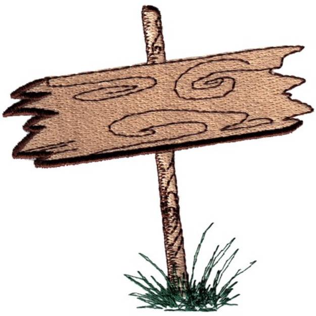 Picture of Wood Sign Machine Embroidery Design