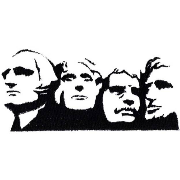 Picture of Mount Rushmore Outline Machine Embroidery Design
