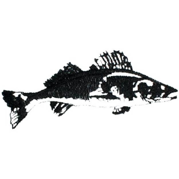 Picture of Walleye Silhouette Machine Embroidery Design