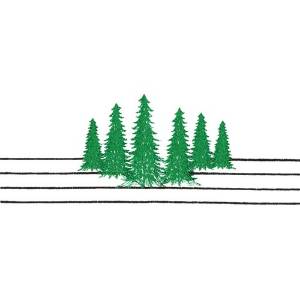Picture of Evergreens & Lines Machine Embroidery Design