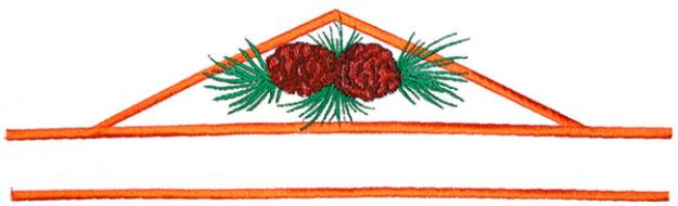 Picture of Pine Cone Name Drop Machine Embroidery Design