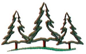 Picture of Abstract Evergreens Machine Embroidery Design