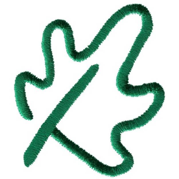 Picture of Abstract Leaf Machine Embroidery Design