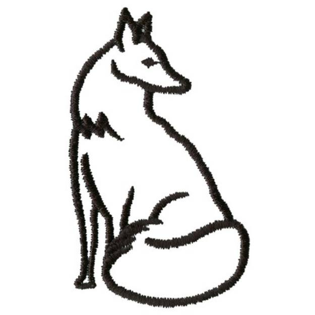 Picture of Fox Outline Machine Embroidery Design