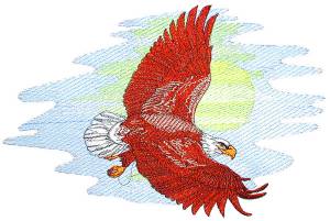 Picture of Eagle Scene Machine Embroidery Design