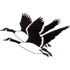 Picture of Geese Silhouette Machine Embroidery Design