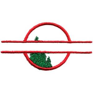 Picture of Trees in a Circle Machine Embroidery Design