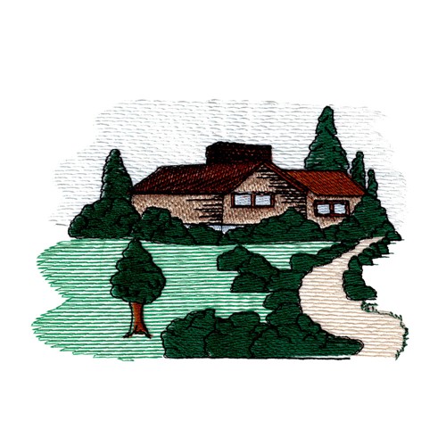 Country Home Machine Embroidery Design