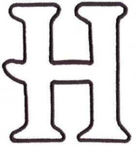 Picture of Applique H Machine Embroidery Design