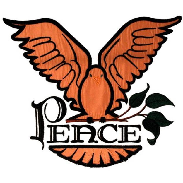 Picture of Peace Dove Appliqué Machine Embroidery Design