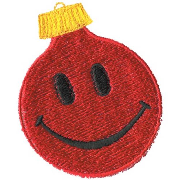 Picture of Smiley Ornament Appliqué Machine Embroidery Design