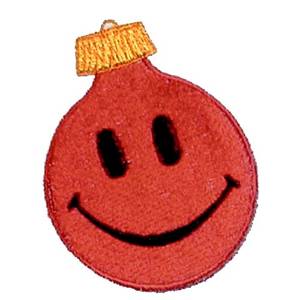 Picture of Smiley Face Ornament Machine Embroidery Design