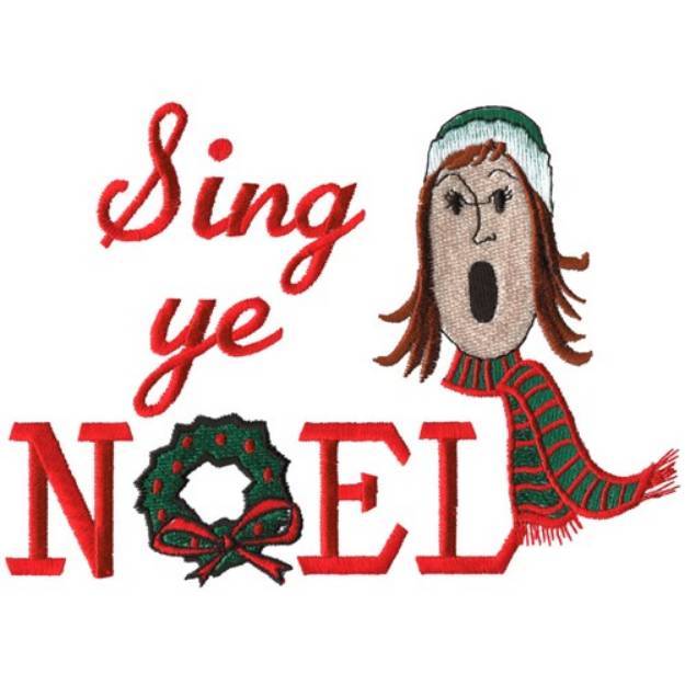 Picture of Sing Ye Noel Machine Embroidery Design