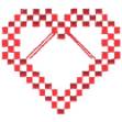 Picture of Cross Stitch Heart Machine Embroidery Design