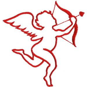 Picture of Cupid Outline Machine Embroidery Design