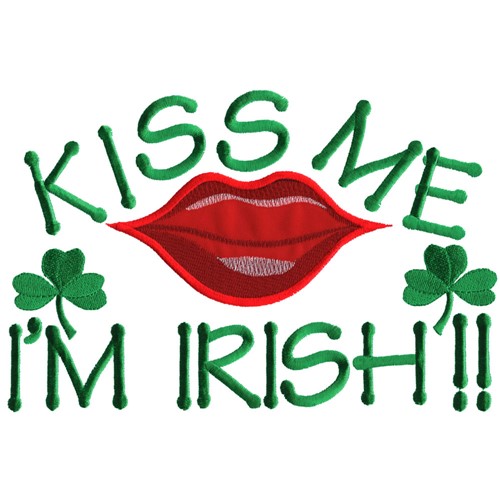 Kiss Me Irish Appliqué Machine Embroidery Design