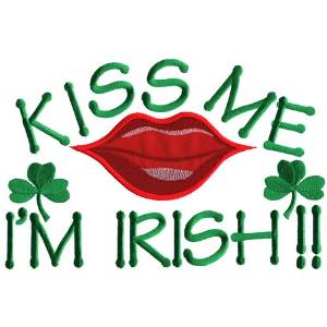 Picture of Kiss Me Irish Appliqué Machine Embroidery Design