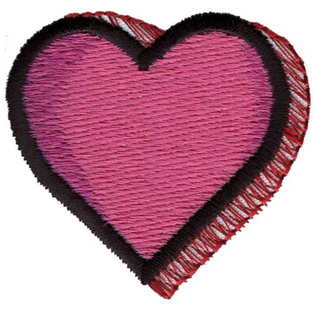 Picture of Shadowed Heart Machine Embroidery Design