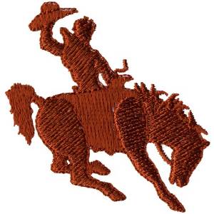 Picture of Bronco with Rider Machine Embroidery Design