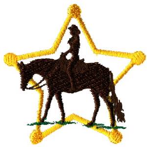 Picture of Star and Rider Machine Embroidery Design