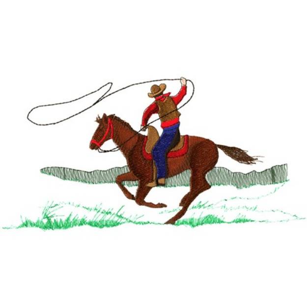 Picture of Roper in Action Machine Embroidery Design