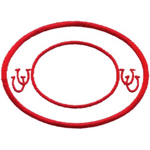 Picture of Horseshoe Logo Machine Embroidery Design