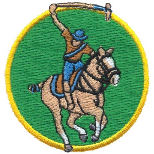 Picture of Polo Horse and Rider Machine Embroidery Design