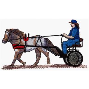 Picture of Horse and Cart Machine Embroidery Design