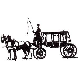 Picture of Horse Drawn Carriage Machine Embroidery Design