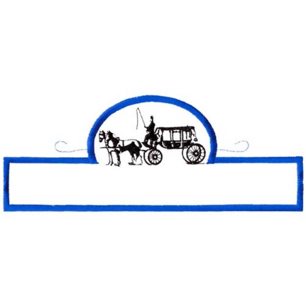 Picture of Horse Carriage Logo Machine Embroidery Design
