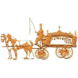 Picture of Horse Drawn Hearse Machine Embroidery Design