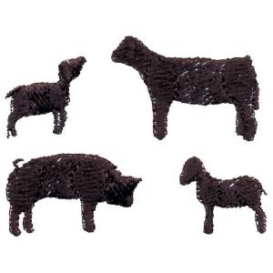 Picture of Farm Animals Silhouette Machine Embroidery Design